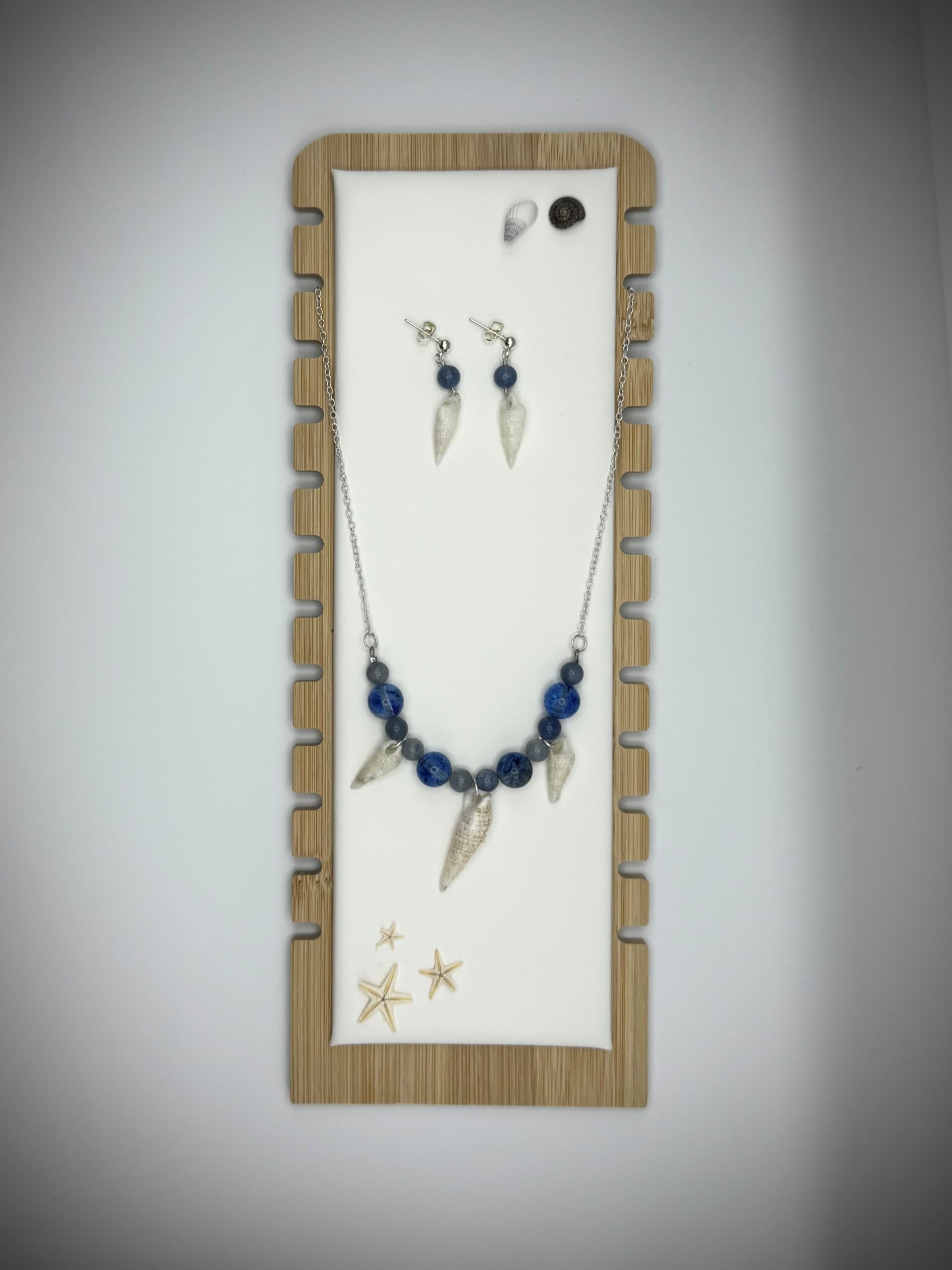 Auger Shell Necklace and Earring Set